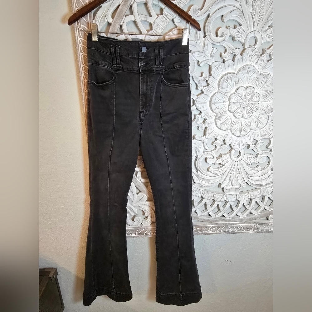 Frame Women's Denim Black Flare And Wide Leg High Rise Jeans 29
